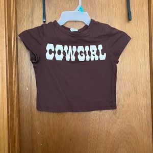 Jastie brown cropped top